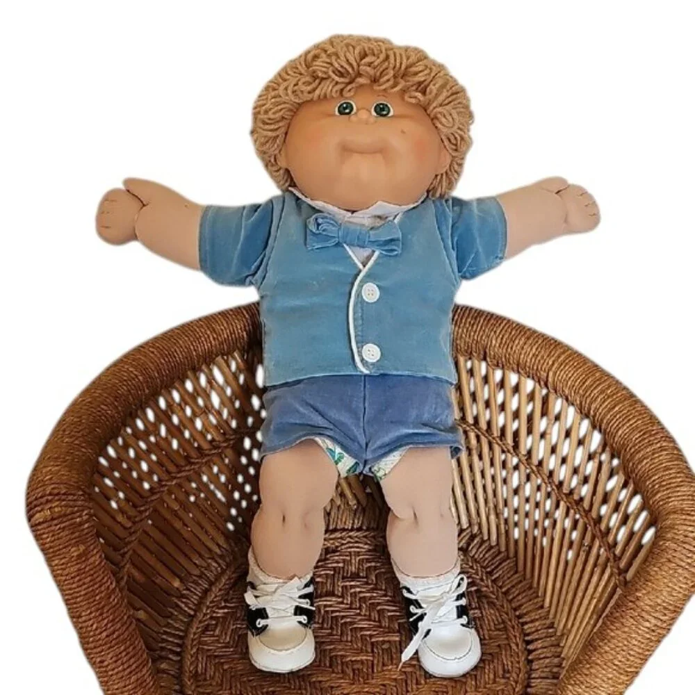 Vintage Cabbage Patch Kid Doll Blonde Blue Clothes Appalachian Coleco 1978-1982